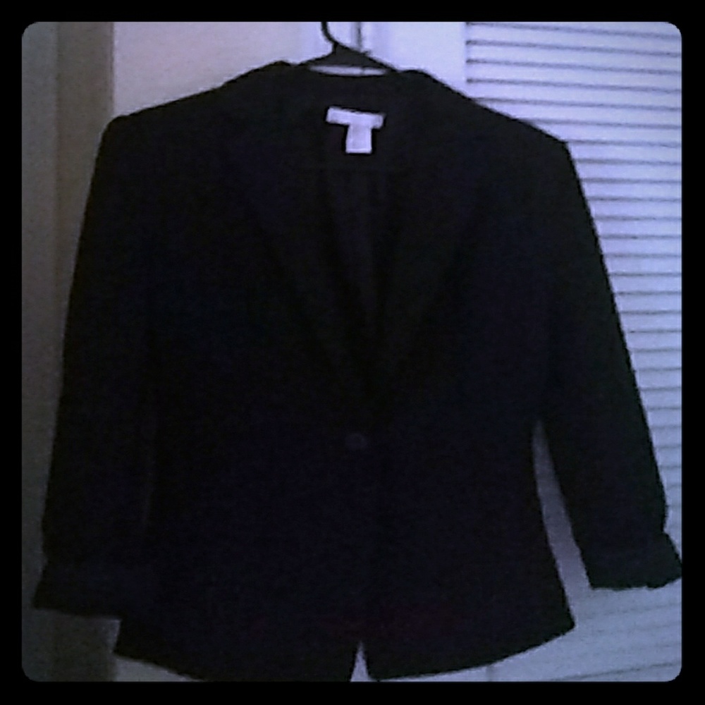 Black dressup one button jacket